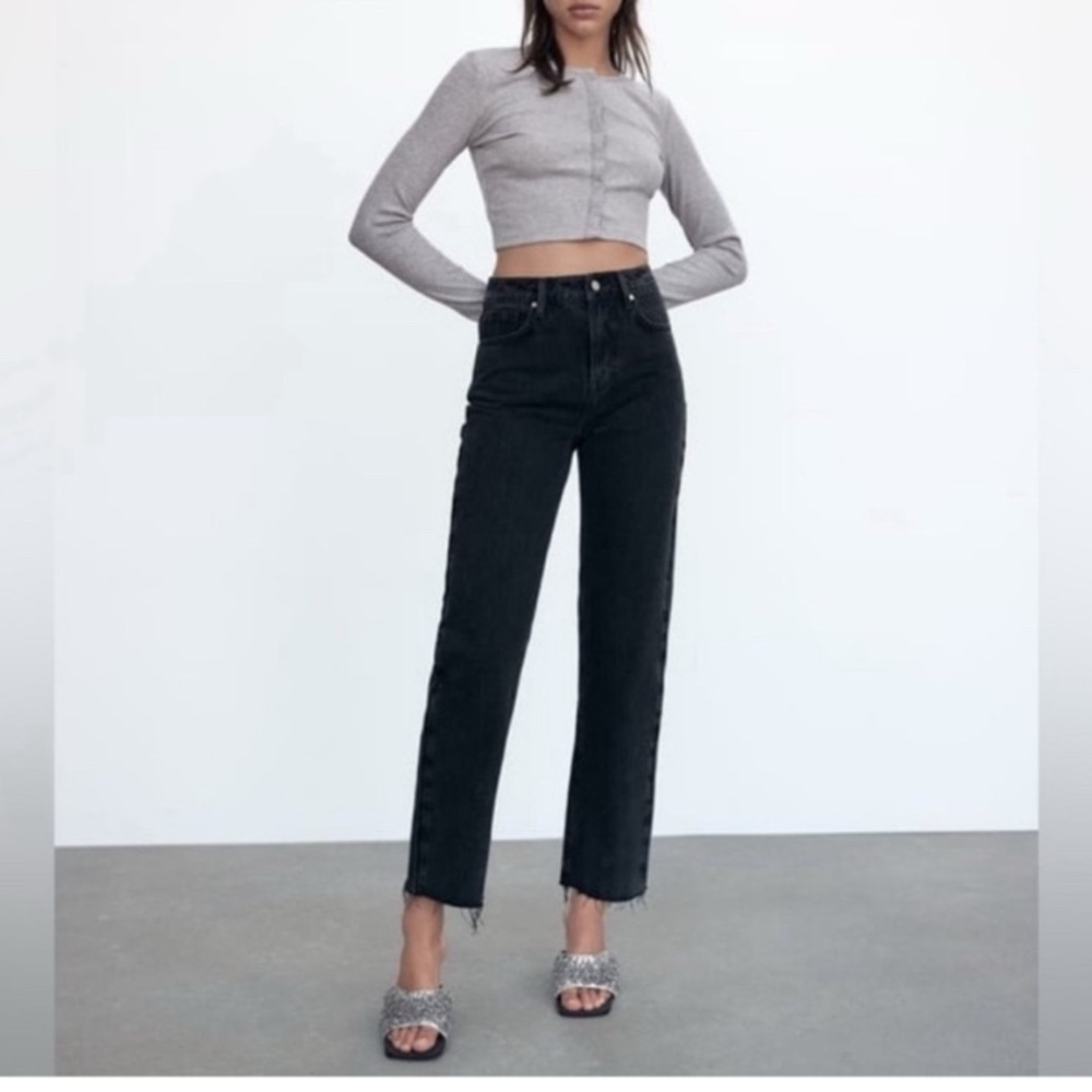 Zara Black Straight Leg Jeans